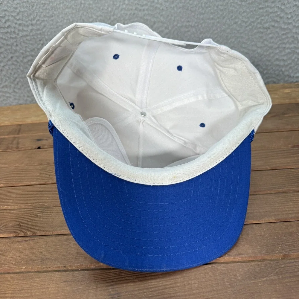 Vintage Lawrence‎ Brand Hat Adult White Snapback Cap Hunting Grunge Skater 90s
